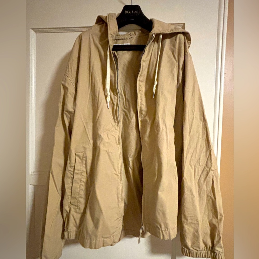 Uniqlo Men’s Cotton Hoodie Jacket Tan Size L
